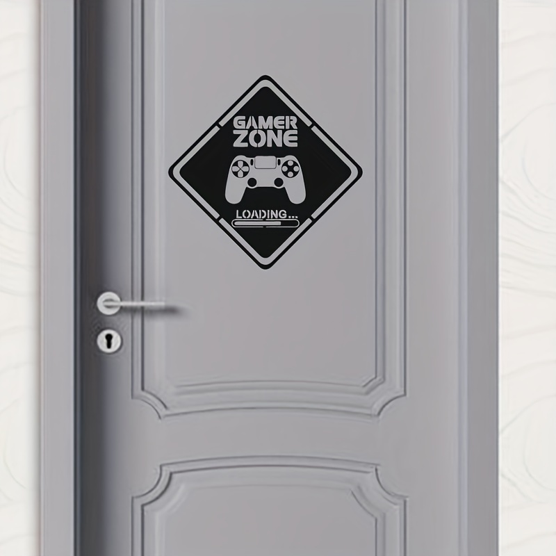 Gaming Accessories Wall - 1pc Gamer Zone Door Decal Wall