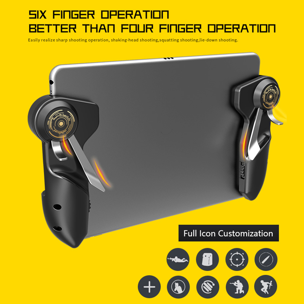 Gaming Accessories Ipad - 6 Fingers Tablet Gaming Gamepad Button