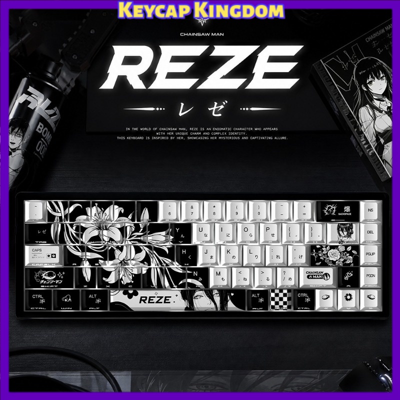 Gaming Accessories Cute - NEW Reze 5.0 Anime Keycaps Chainsaw