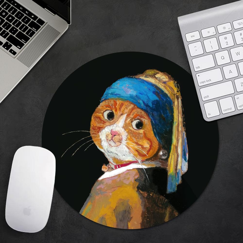 Vintage Gaming Accessories - Cute Cats Mouse Pad Vintage Starry
