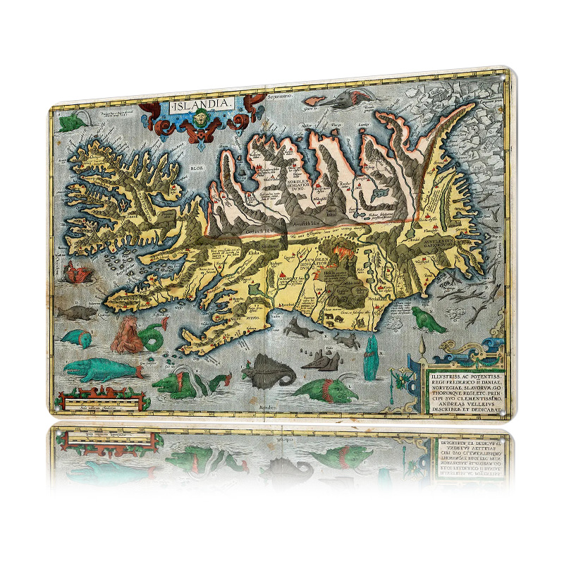 Map of Iceland Metal Poster Cu - Gaming Accessories Europe review and price