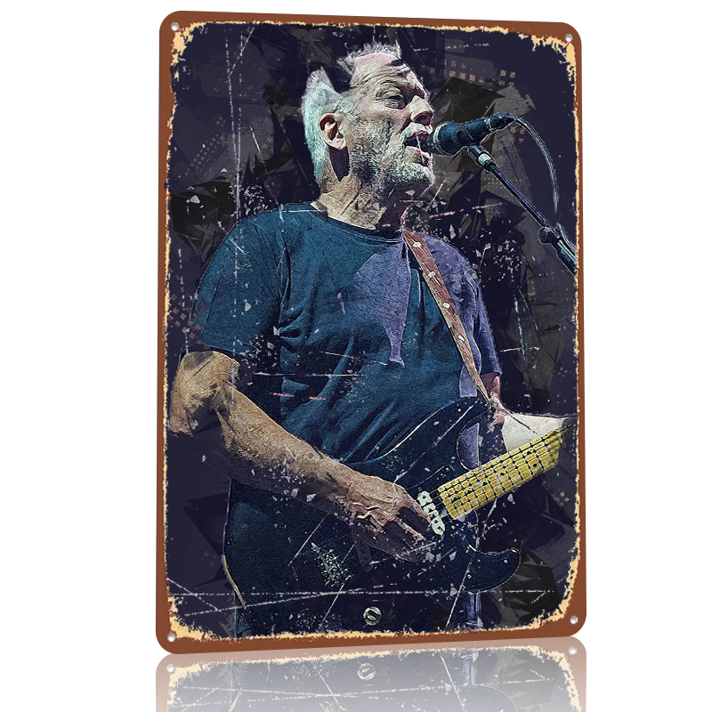 David Gilmour Metal Poster Cus - Vintage Gaming Accessories review and price