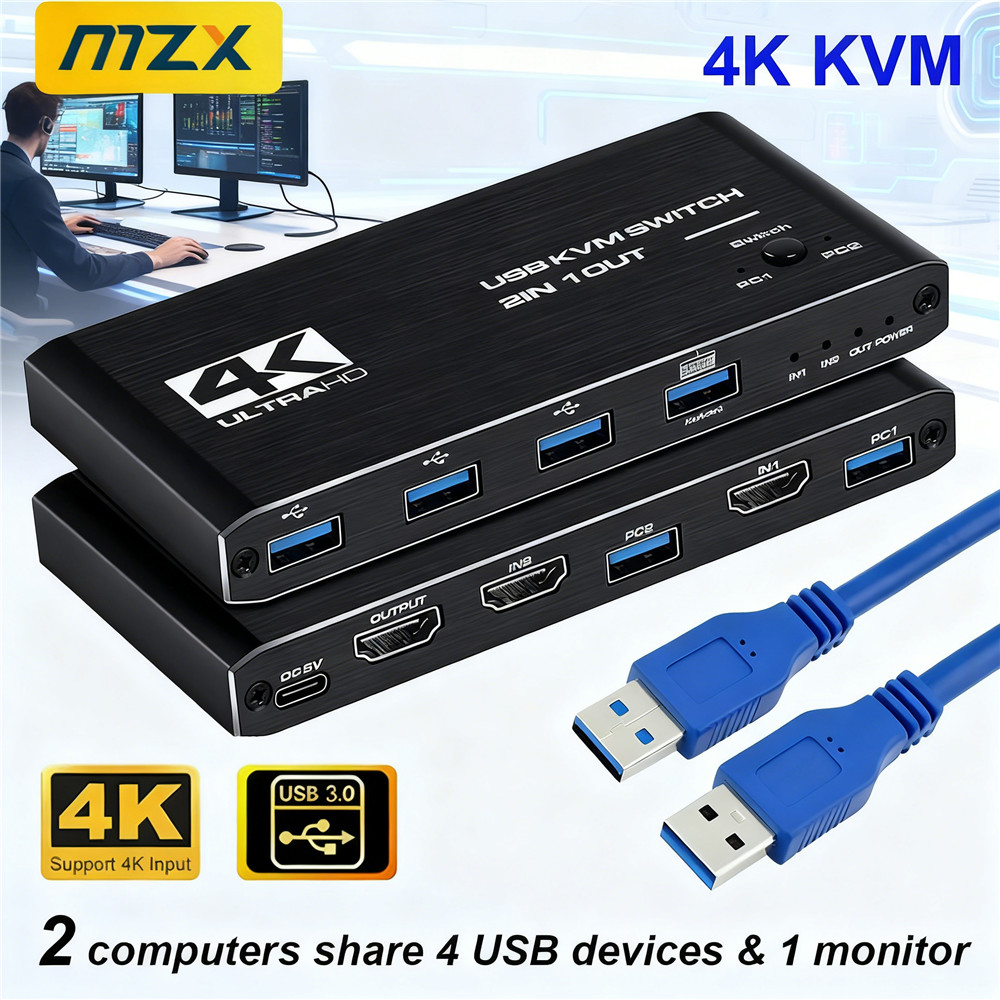 KVM Switch 4K 60Hz Switcher US - Gaming Equipment Accessories review and price