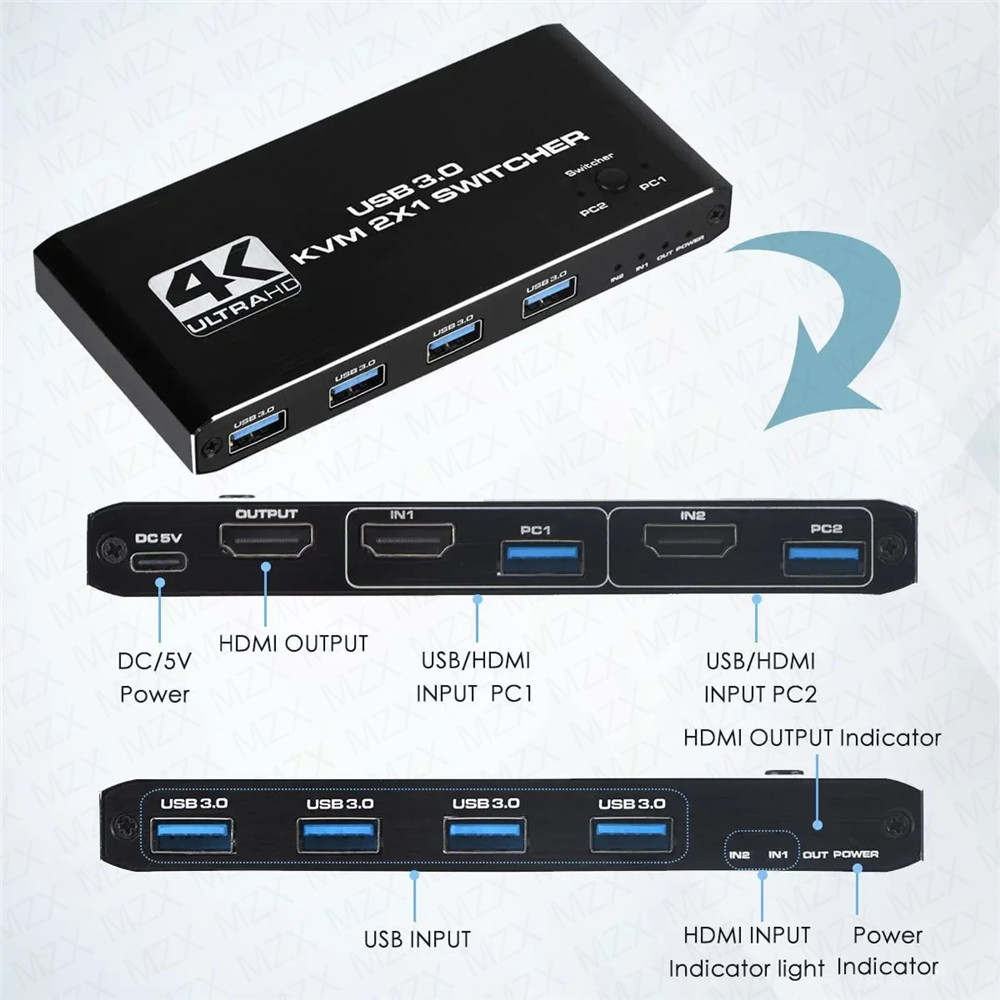 KVM Switch 4K 60Hz Switcher US - Gaming Equipment Accessories review and price