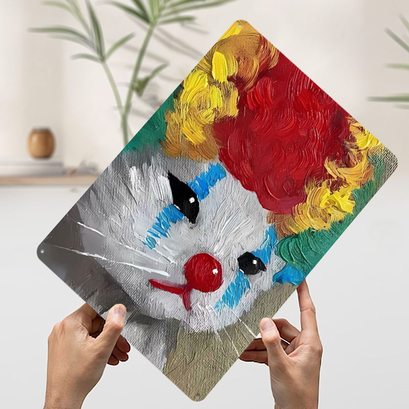 Sad Clown Cat Painting Tinplat - Vintage Gaming Accessories review and price