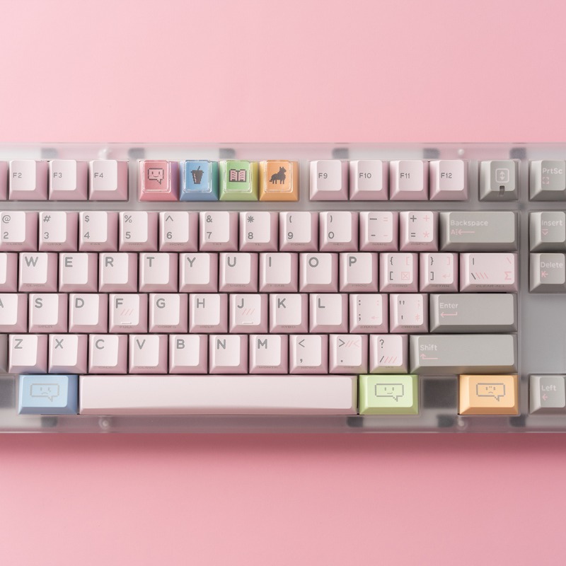 Shy Pink Vintage Theme Keycaps - Vintage Gaming Accessories review and price