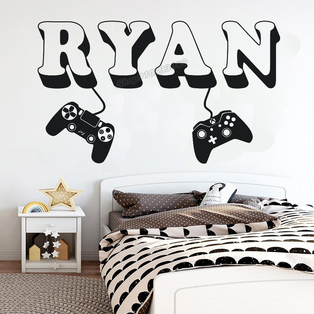 Gamer wall Sticker Custom Name - Gaming Accessories Wall review and price
