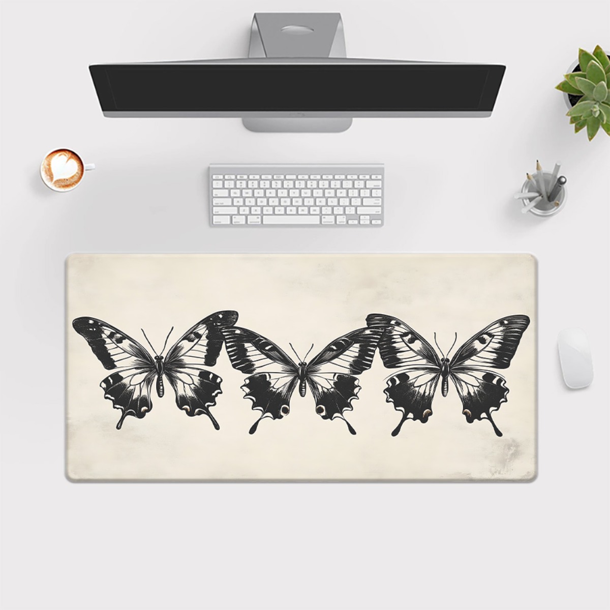 Butterfly Illustration Desk Ma - Vintage Gaming Accessories review and price