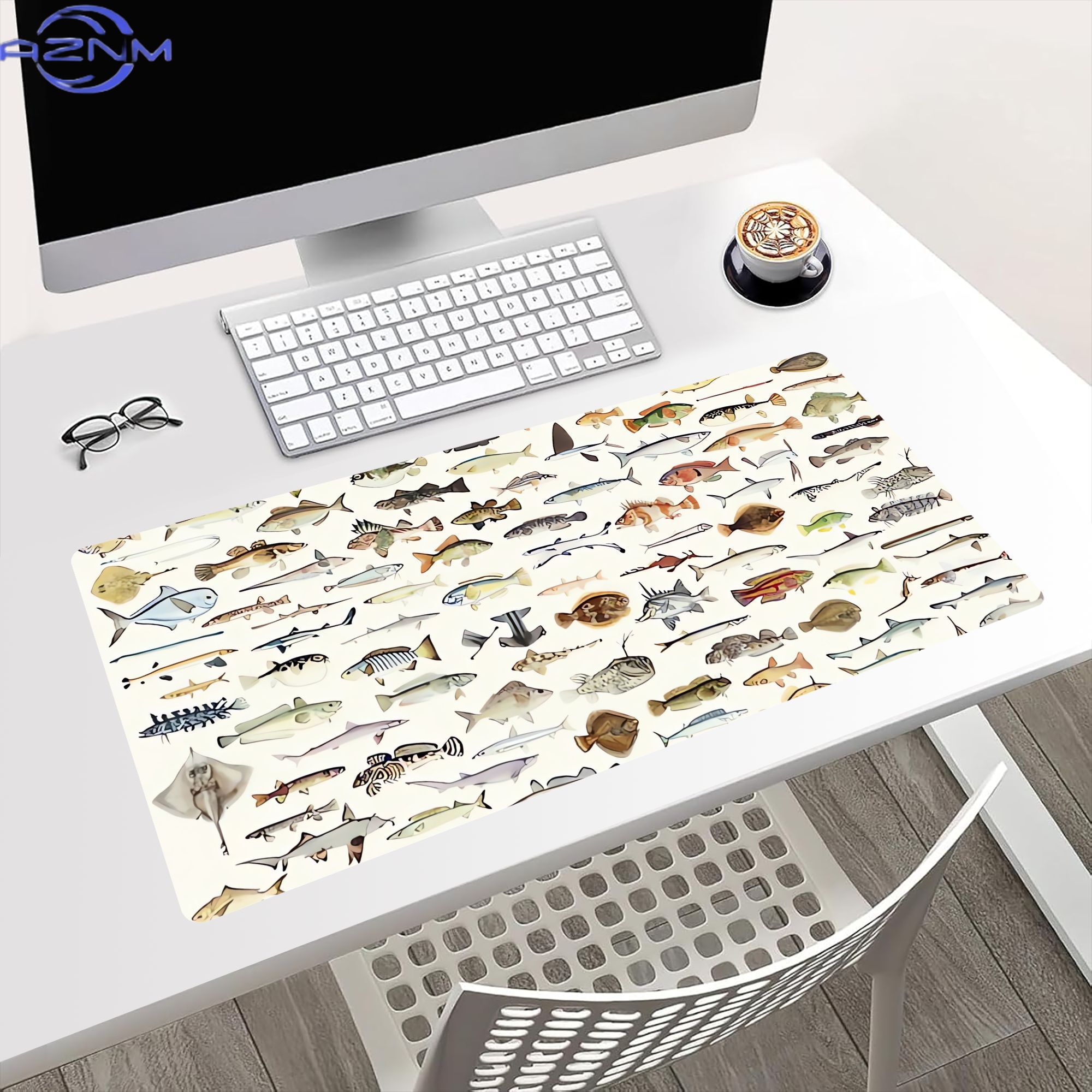 Fish Desk Mat for Mood Lightin - Desk Corner Mat review and price