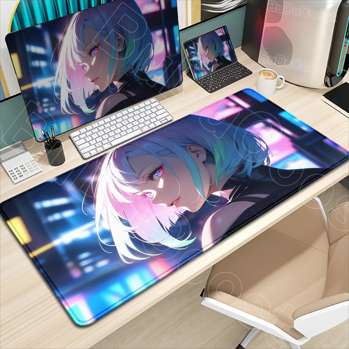 HD Printing New Wallpaper C_cy - Desk Corner Mat review and price